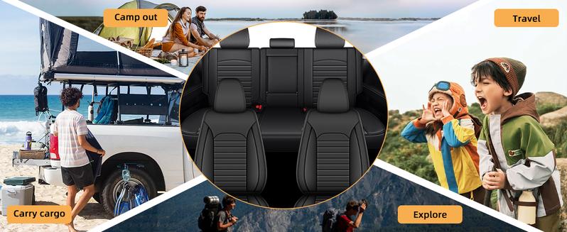 Seat Covers Full Set Fit for 2007-2025 2026 Chevrolet Chevy Silverado GMC Sierra 1500 2500HD 3500HD Trail Boss Z71 Crew Double Cab Seat Covers for Cars Leather Waterproof Truck (Black) Seat Covers Full Set Fit for 2007-2025 2026 Chevrolet Chevy Silverado GMC Sierra 1500 2500HD 3500HD Trail Boss Z71 Crew Double Cab Seat Covers for Cars Leather Waterproof Truck (Black)