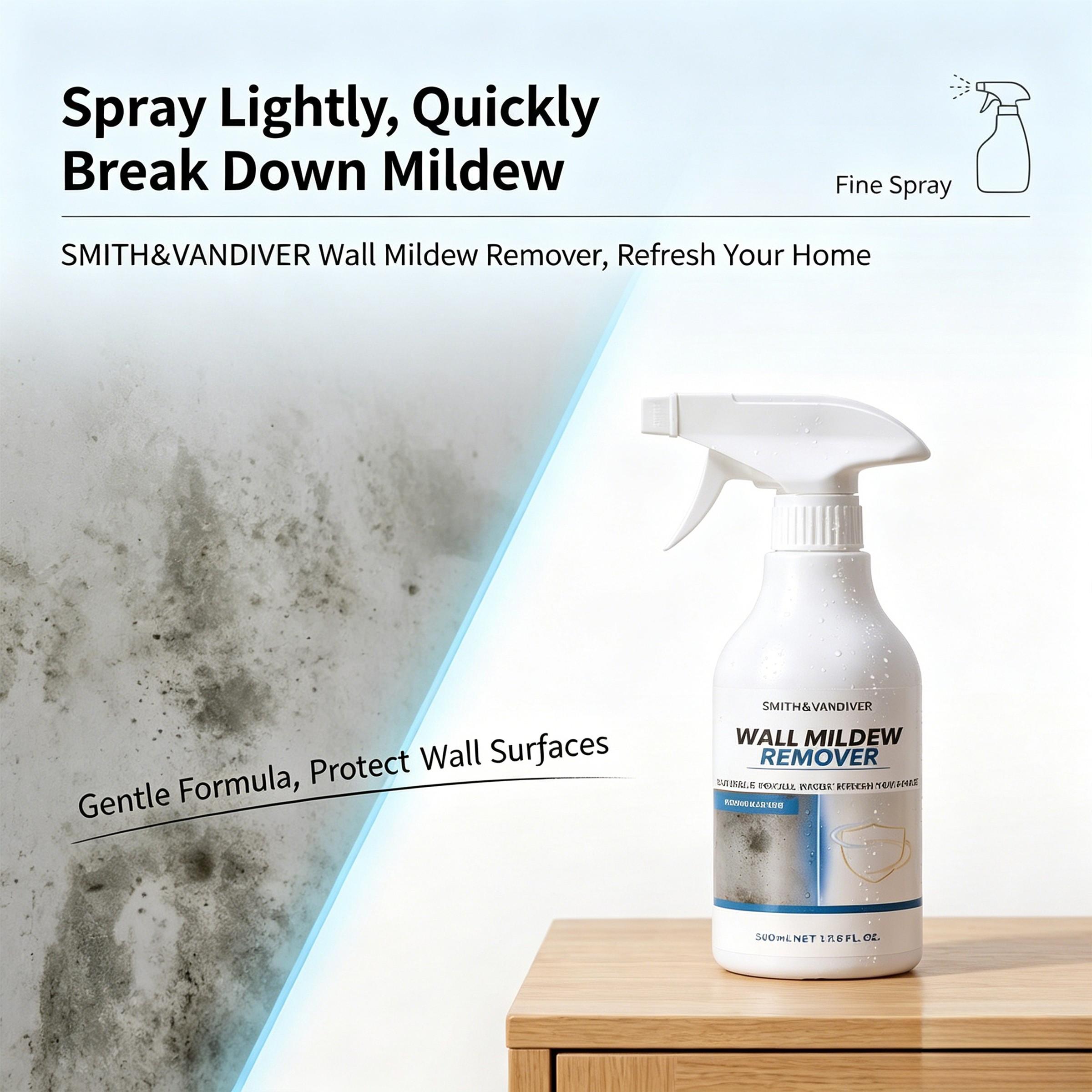 Mold Removal Spray (500ml), Mold Stain Remover, Household Cleaner, Home cleaning products, Rapidly eliminates mold and inhibits recurrence, Features germ-killing and dust mite-eliminating formula