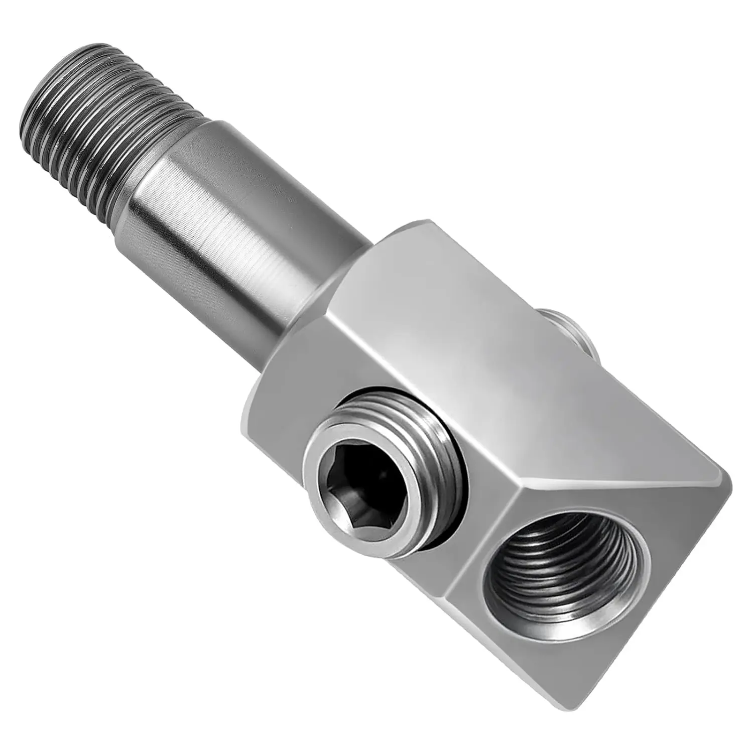 Oil Pressure Sensor Thread Adapter Plug, 1/8-27 NPT Threaded Port Plug for Chevy/GM Small Block 305 350 Engines