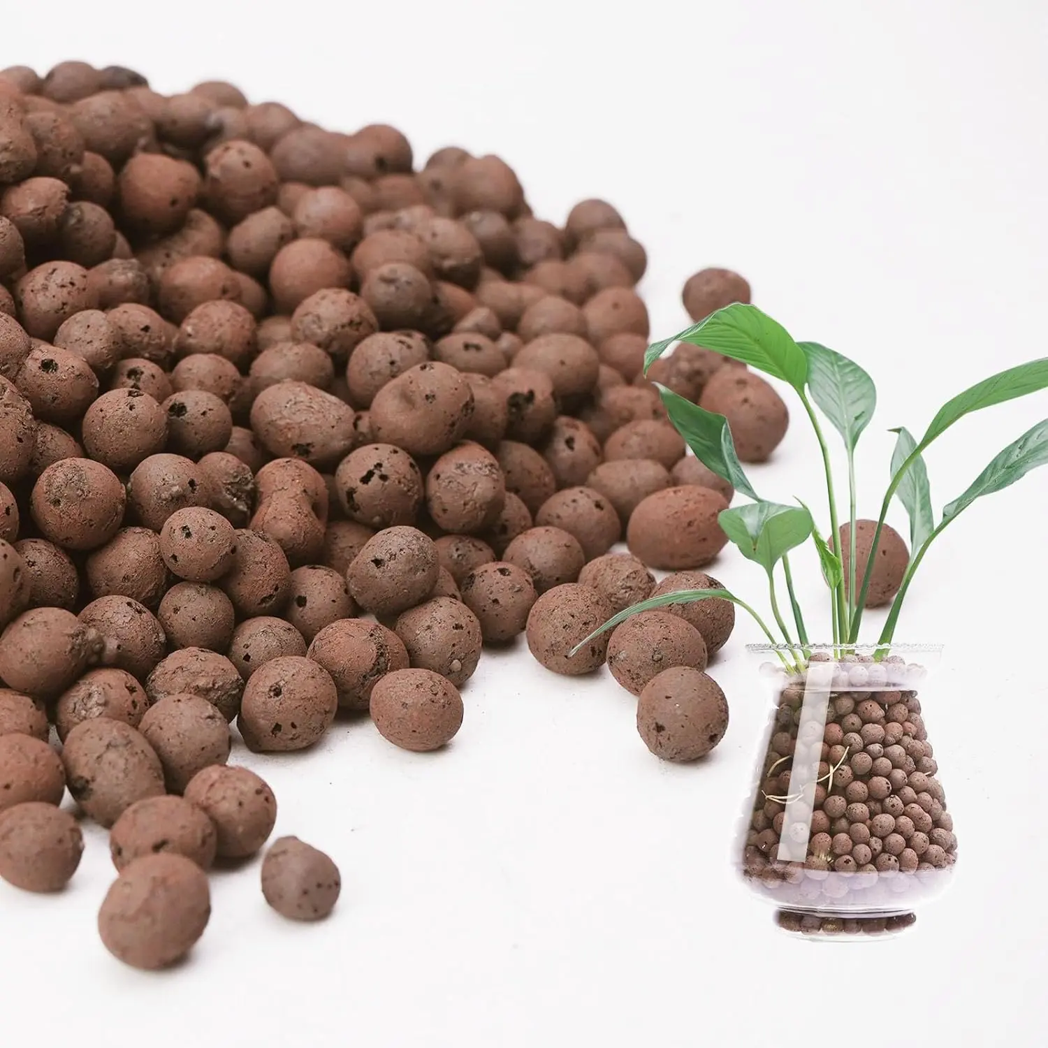 2.5 lbs LECA Clay  for , 4-16mm LECA Balls for Indoor  Drainage, Hydroponics, Aquaponics,  Clay Balls for Soil Root Development, Orchid Potting Mix