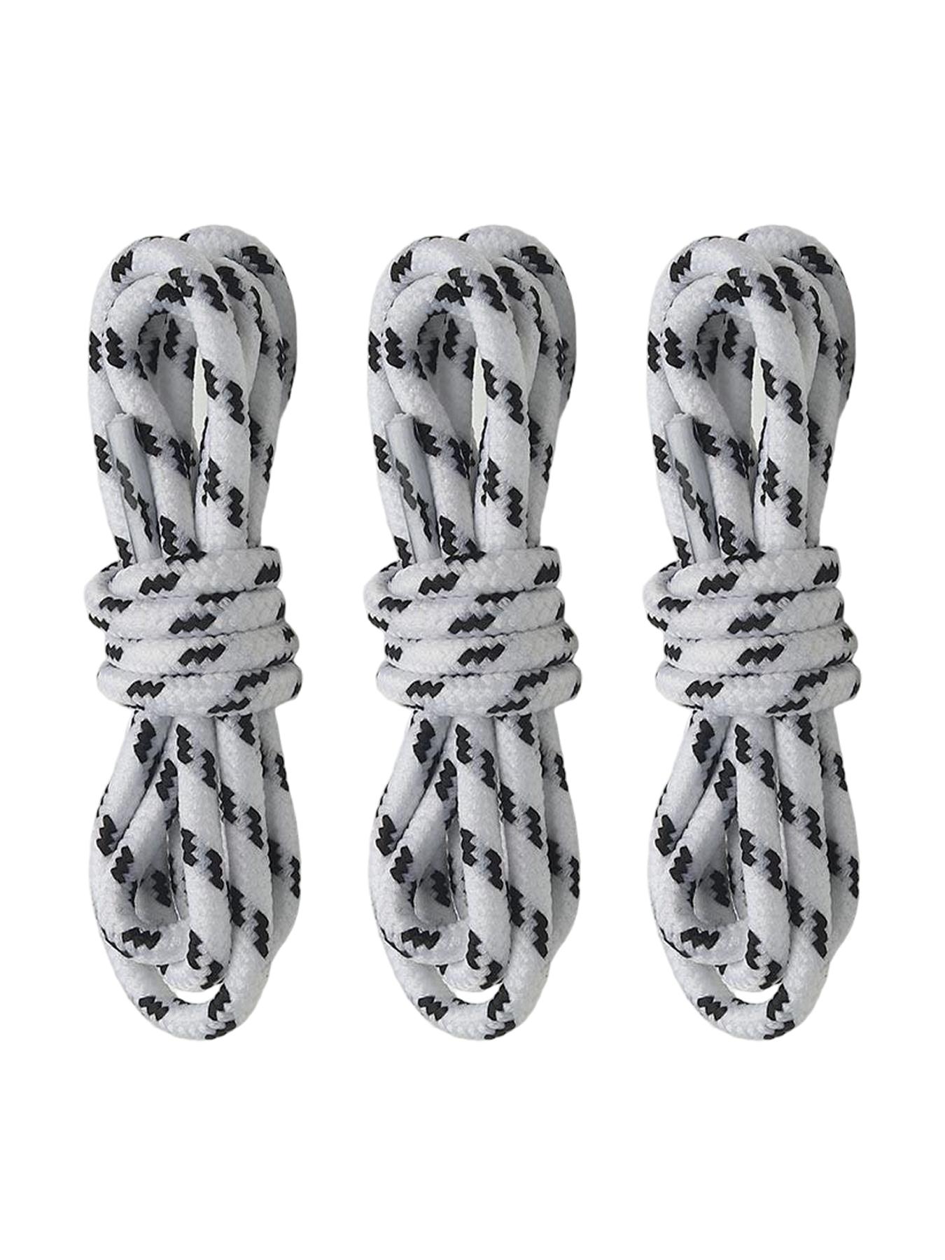 Round Shoelaces [3 Pairs], Heavy-Duty Work Boots Lace-Up Half Round 4mm, Suitable for Industrial Boots