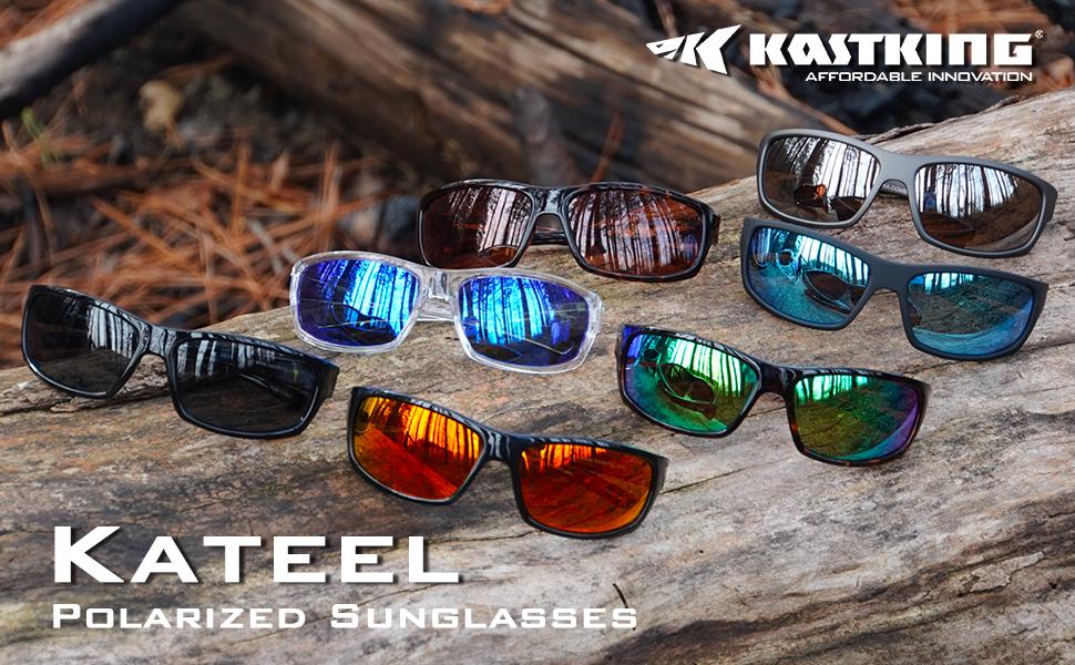 KastKing Kateel Polarized Sport Sunglasses for Men and Women, Ideal for Driving Fishing Cycling and Running,UV Protection