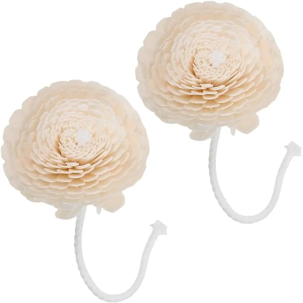 2pcs Diffuser Flowers, Natural Reeds Flower Refill Replacement Fragrance Diffuser Set Essential Oil Aroma Diffuser Sticks with Rope for Home Decor