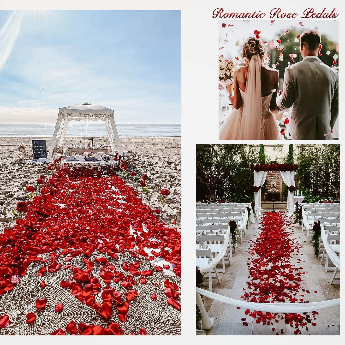 100pcs Artificial Rose Petals, DIY Spring Decorations, Wedding Birthday Party Supplies, Romantic Home Decor, Valentine Gift