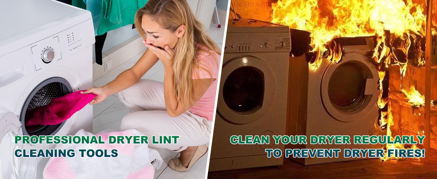 2 Pieces Dryer Vent Cleaner Kit,Dryer Lint Brush,Vacuum Hose Attachment,Brush Lint Remover,Vacuum Hose Replacement Parts