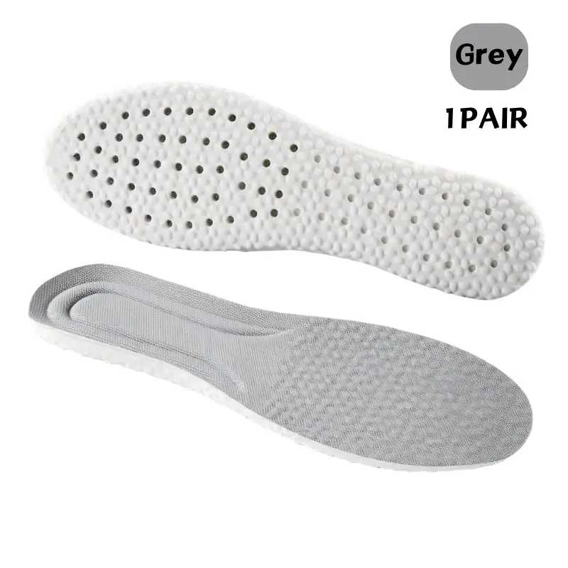 Unisex Boost Perforated Popcorn Sports Shoe Insoles, Antibacterial Shock Absorbing, Sweat Wicking, Anti-Fatigue Foot Pads for All Seasons