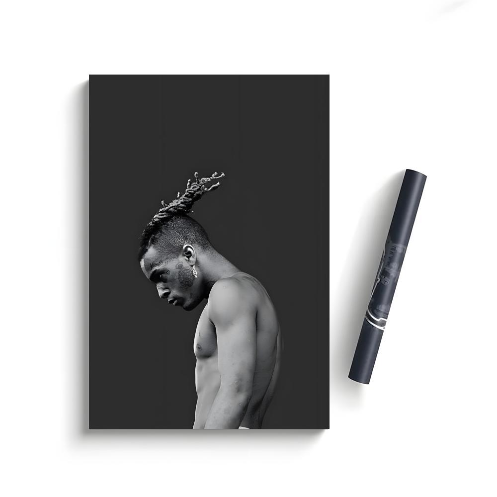 XXX-Tentacion Rock Rapper Music Albums Cover Skins Poster Self-Adhesive Waterproof Art Sticker, Aesthetic Minimalist Wall Poster for Coffee Shop, Bar & Home Room Decor