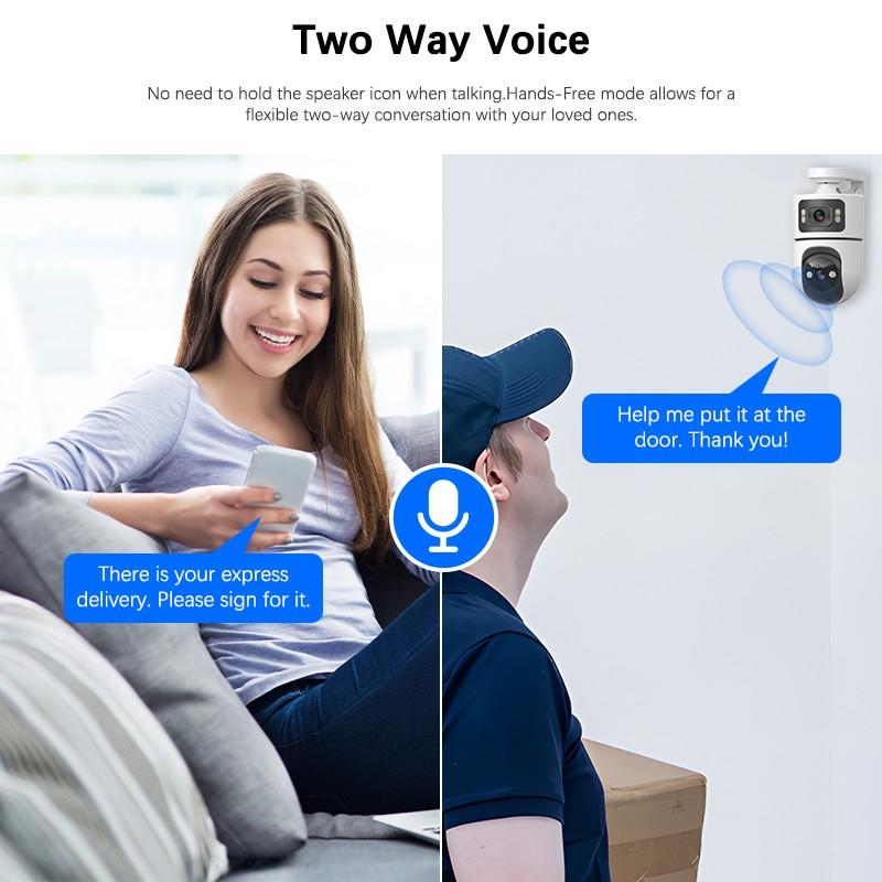 (2-Pack) Smart Security Camera Outdoor/indoor, 2.5k Resolution, 360° Pan/tilt, Motion Detection, Color Night Vision, WiFi Connectivity