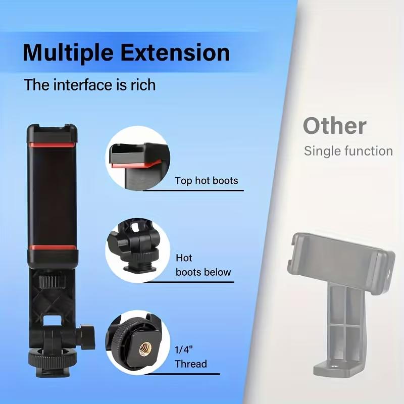 Phone holder with Cold Shoe Mount, Camera Hot Shoe UniversalCell Adapter Support Free AdjustmentJoints,Phone Tripod Mount for iphone17 Pro/MAX,for Samsung Galaxy and Other Phones Accessories Smartphone(Android Cellphone)#Easter Day
