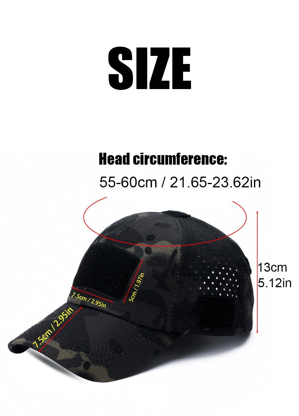 Unisex 2-Pack Breathable Mesh Tactical Baseball Caps - Adjustable Casual Sports Mesh Snapback Outdoor Ventilated Sports Hats with Hook & Loop Patch, Black Navy Multi-Color for Hiking All-Weather Adventures, Adjustable Hat, Casual Sports Cap