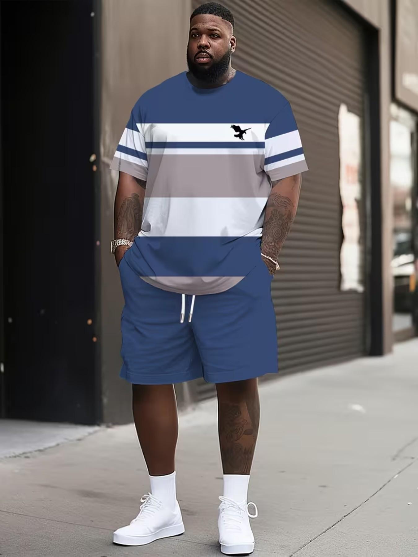 Men's Summer Casual Sportswear Set, Breathable 3D Print Round Neck T-Shirt and Shorts, Knitted Fabric, Loose Fit, Outdoor Leisure Wear, Sporty Style, Casual Activewear, Athleisure Street Fit Men's Summer Casual Sportswear Set, Breathable 3D Print Round Neck T-Shirt and Shorts, Knitted Fabric, Loose Fit, Outdoor Leisure Wear, Sporty Style, Casual Activewear, Athleisure Street Fit