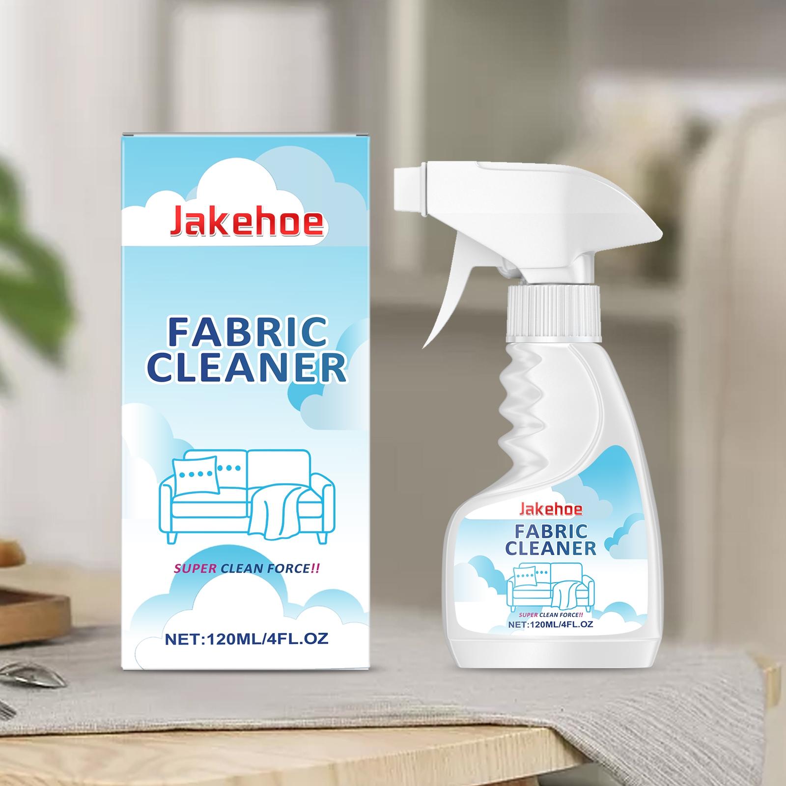 Jakehoe Fabric Cleaner Liquid, Sofa Rug Curtain Stain Remover, Daily Household Foam Cleaning Agent, 120ML, No Pesticide, Non-Prop 65