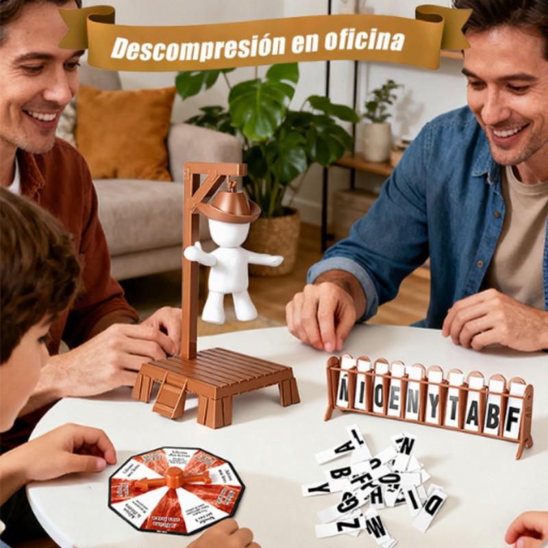 Mystery Board Game with Strawman and Letter Cards, Family Guessing Game, Portable Travel Game, Perfect for Parties, Spanish Version, Christmas Gift