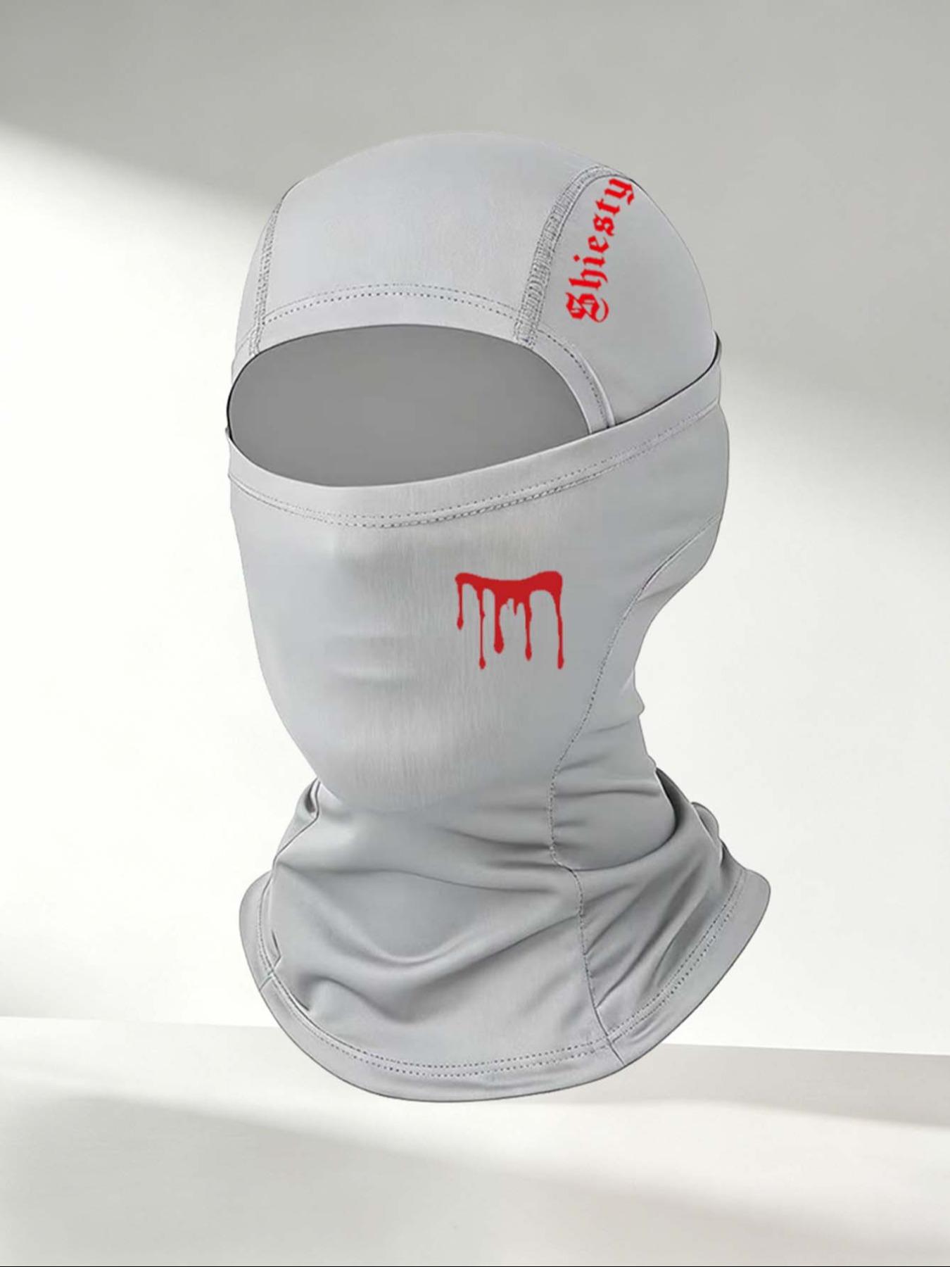 Balaclava Hat with 'shiesty' Print, Breathable Ice Silk Full Face Mask, Ideal for Skiing, Festivals, Motorcycle Riding, Outdoor Sports