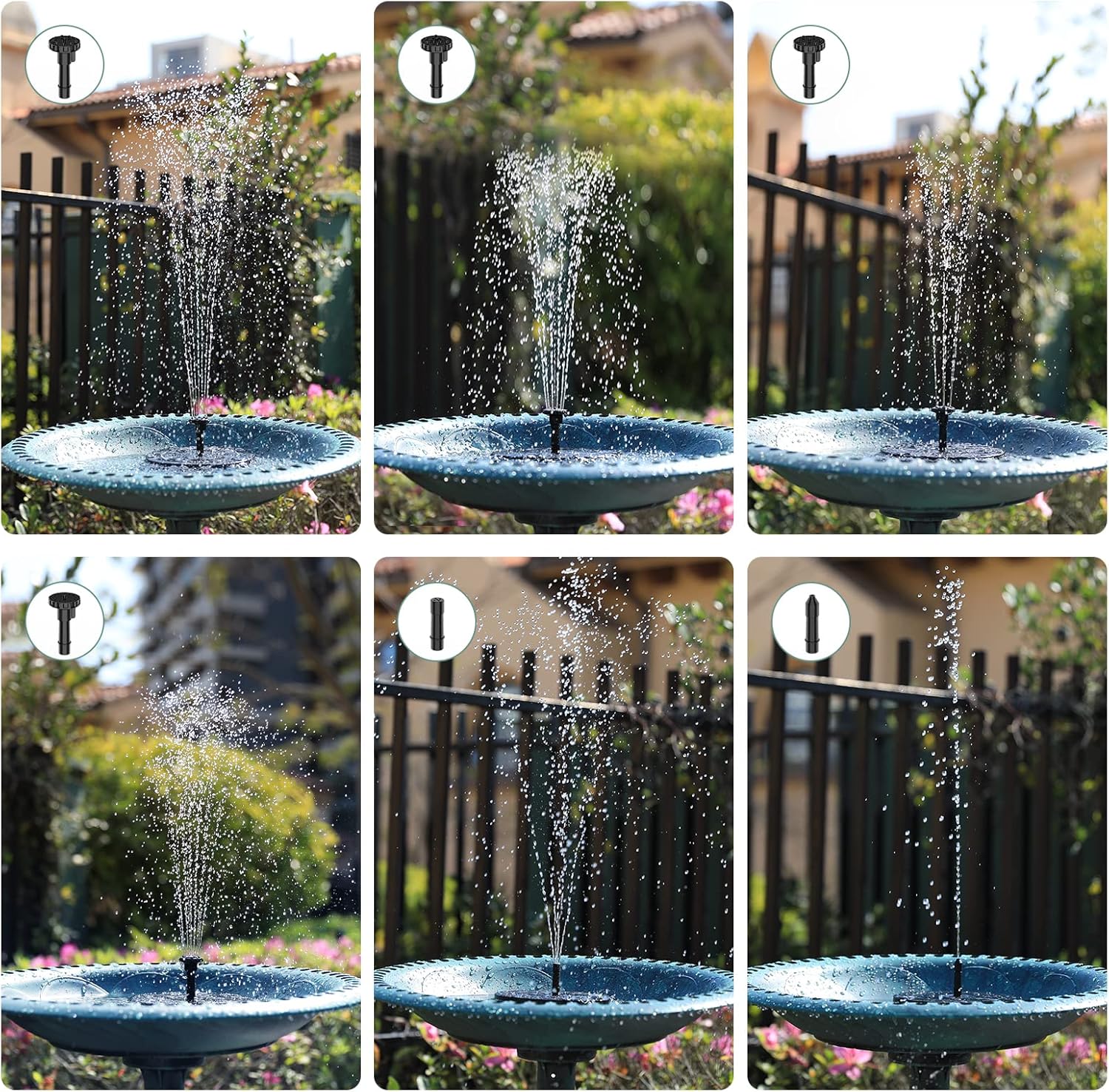 AlSITIN Outdoor Garden Vintage Bird Bath with Two Little Bird Decorations, Weather Resistant Polyresin, 30 Inch-Backyard Expressions