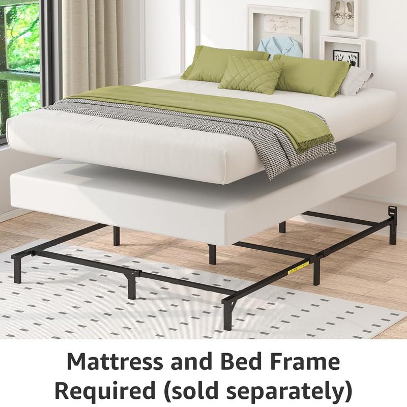 Edenza-Queen Box Spring 7 Inch, Heavy Duty Mattress BoxSpring Foundation, Sturdy Queen Box Springs for Bed with Fabric Cover Set, Easy Assembly, Noise Free fabric cover set