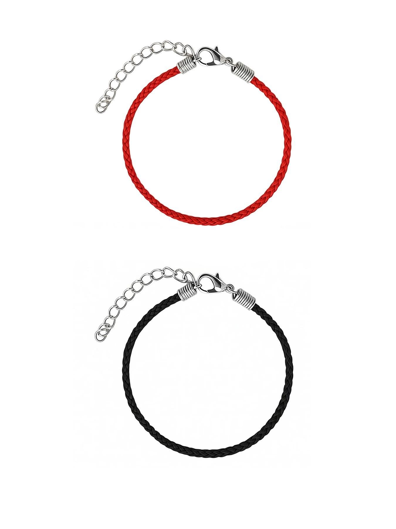 Handmade Braided Couple Bracelet, Lucky Charm Wristband, Unisex Fashion Accessory, Friendship and Love Cord, Daily Wear Jewelry Gift