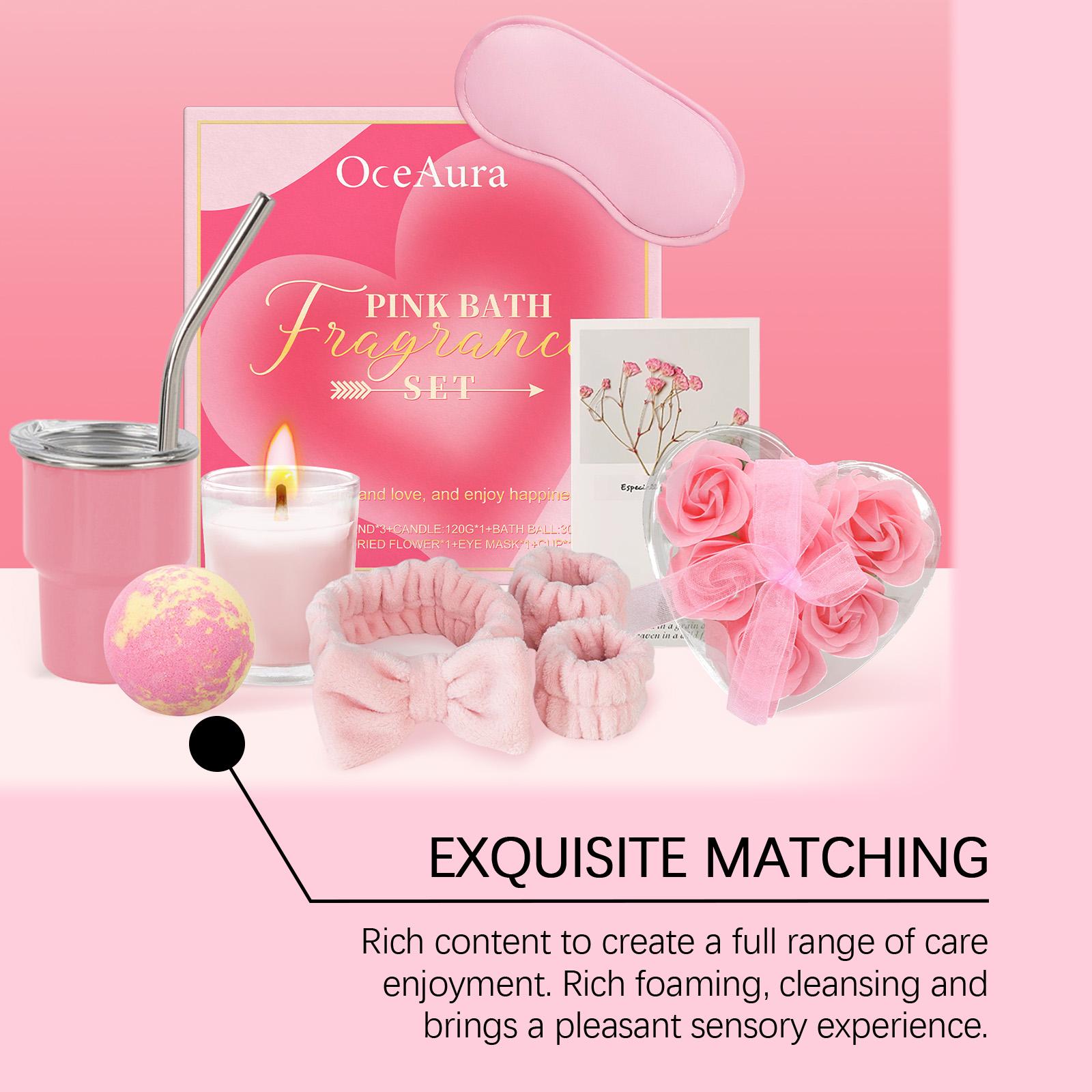 Oceaura Bath Aroma Set, Relaxing Scented Care, Refreshes Skin, Bath Gift Box, Essential Oil & Bubble Bath, Spa Experience at Home