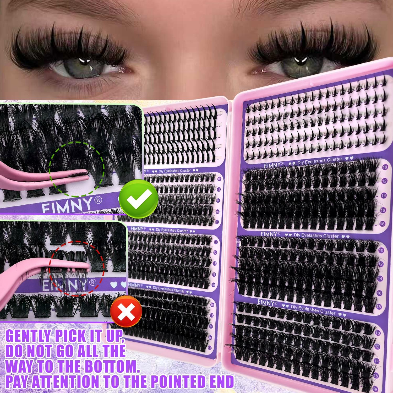 2244/800/244Pcs Spikes Lash Clusters, Ultra-Thick Lash Extension with Spiky and Bottom Lash, Volume Individual Eyelash Extensions, 10-18mm Lengths Reusable DIY Manga Anime Fluffy Lashes, D Curl Fairy Spiky Lash for Dramatic Everyday