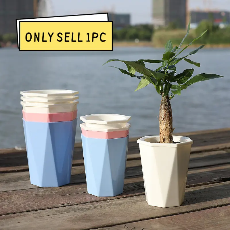 Exclusive Self-Watering Plastic Planters, European Minimalist Lazy Pots for Money Tree Greenery