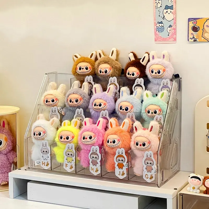 Multi-Functional Storage Rack for Plush Ornaments, Transparent Staircase Design, 5-Layer Desktop Organizer, Ideal for Dolls and Decorations