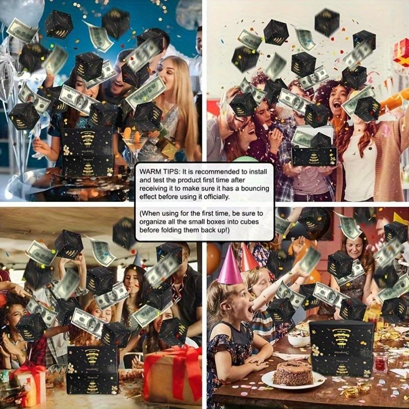 Birthday Surprise Gift Box Set, 6 Jumping Surprise Boxes, Fun Pop-Up Design, with Gold Accents, Valentine's Day or Special Occasion Gift, Unique Birthday Gifts, Party Favors