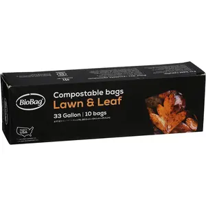 Compostable Lawn & Leaf Yard Waste Bags 33 Gallon 10 count (pack of 2)