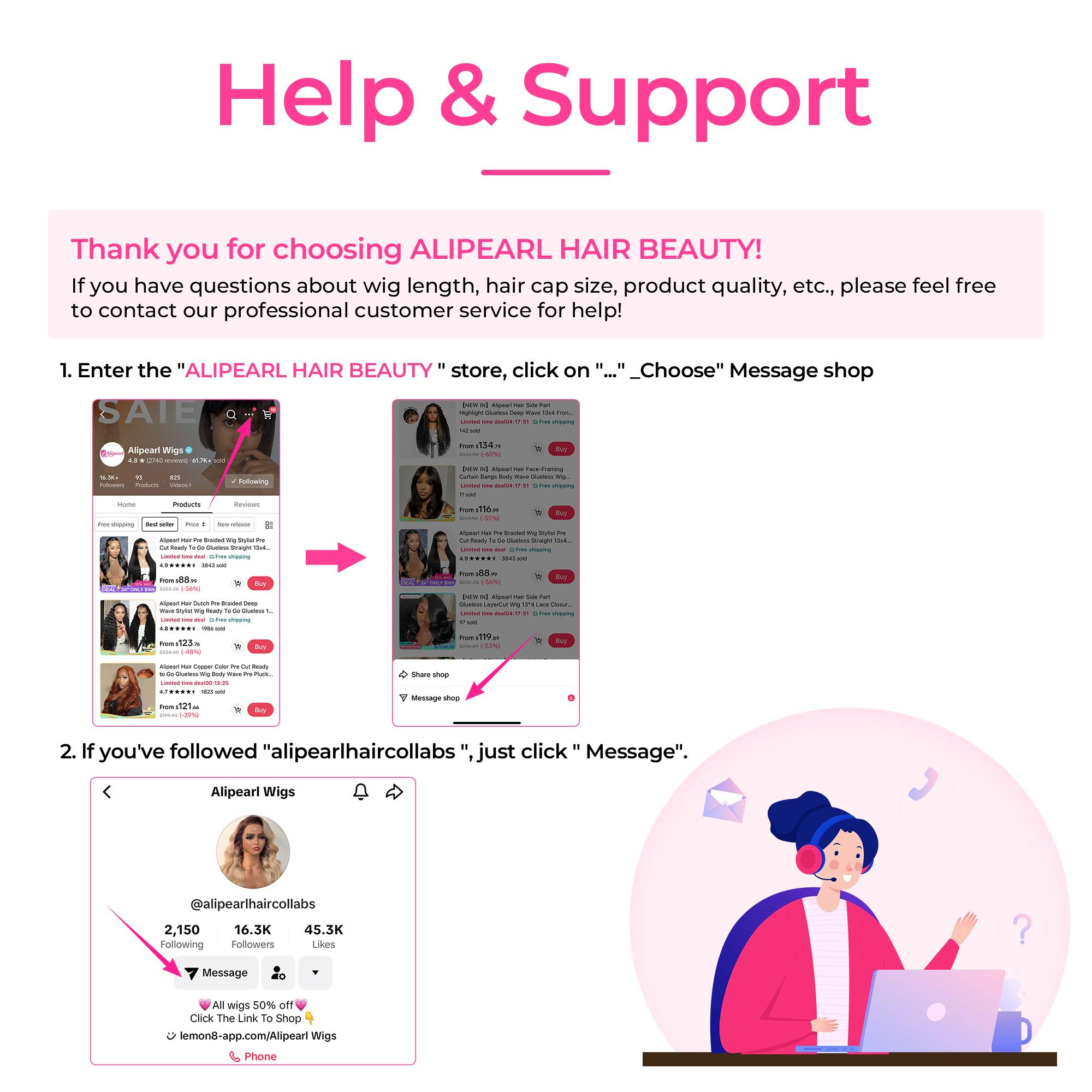 【Alipearl Gifts】Alipearl Hair Free Gifts with Wig Purchase-Automatically Included with Any Wig