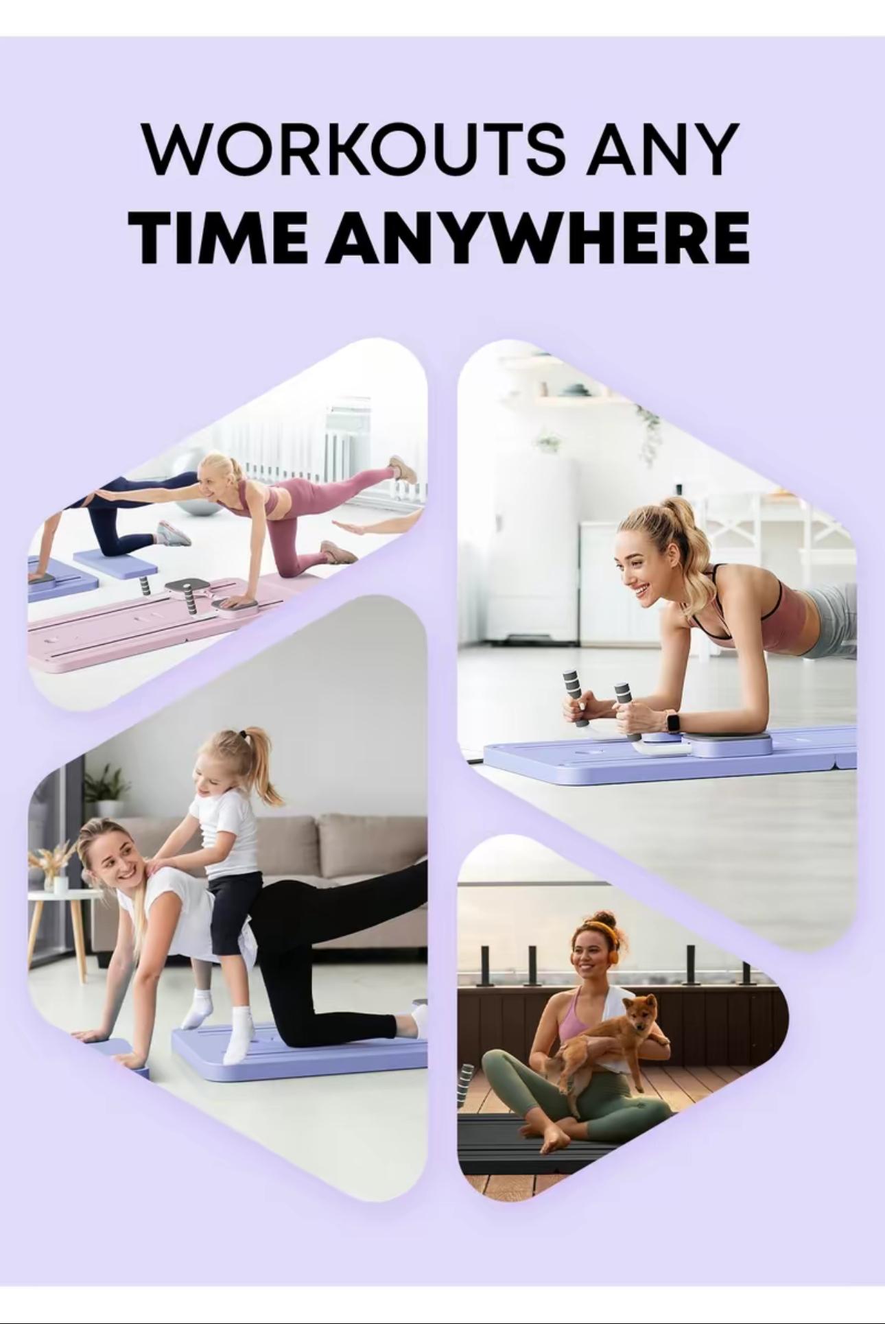 Pilates Board,Multi-functional Ab Exercise Board,FoldableHome Pilates Reformer with Knee Mat ,Timer andResistance Bands,Abs Workout Equipment forAbdominal & Core Strength Training #TikTokShopBlackFriday  #TikTokShopCyberMonday SpringStatements