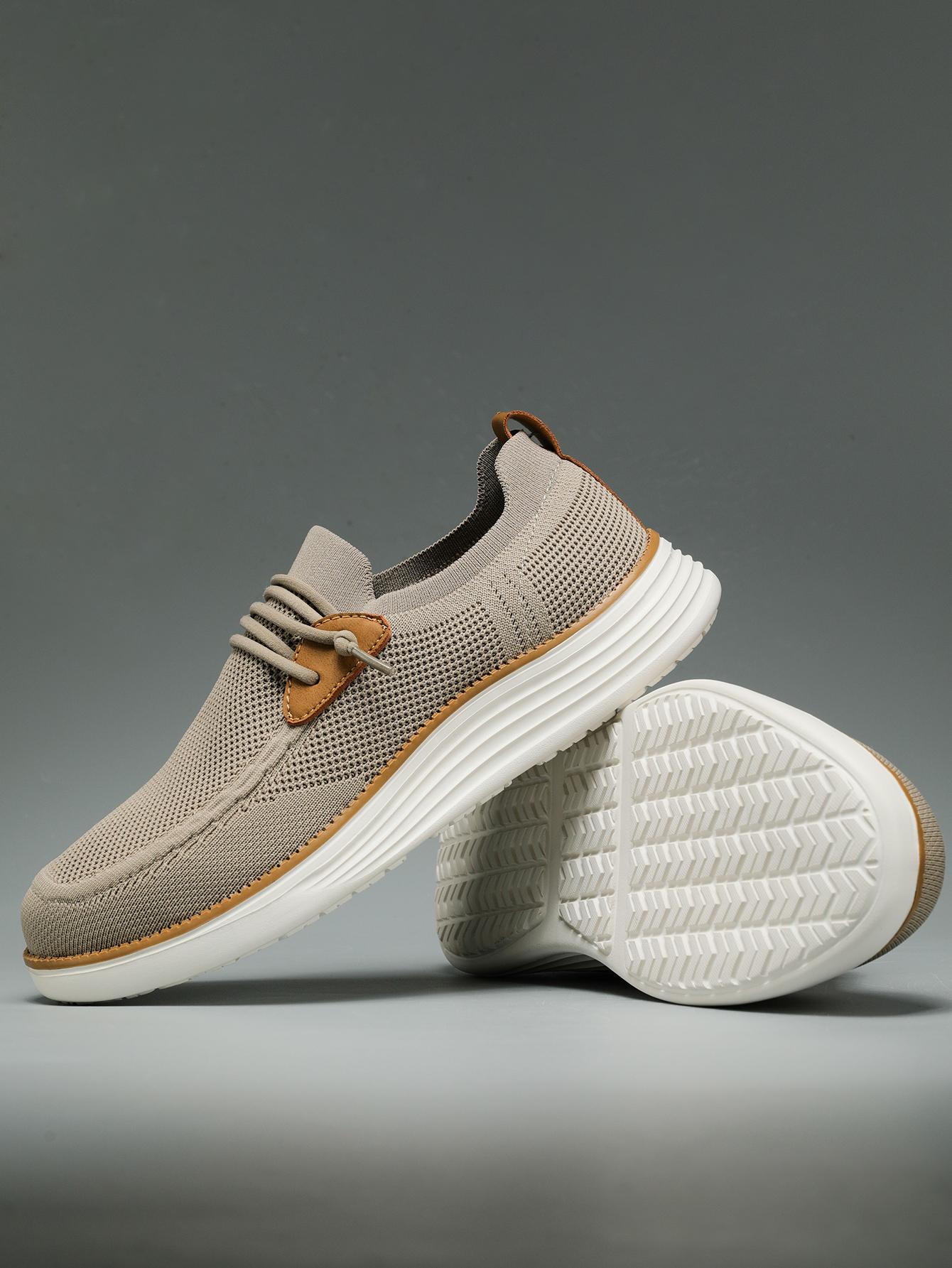 Men's Mesh Sneakers Oxfords Business Casual Walking ShoesTennis Comfortable, Lightweight Comfortable Sports Running Shoes，Knitted Mesh Breathable And Comfortable Platform Sneakers