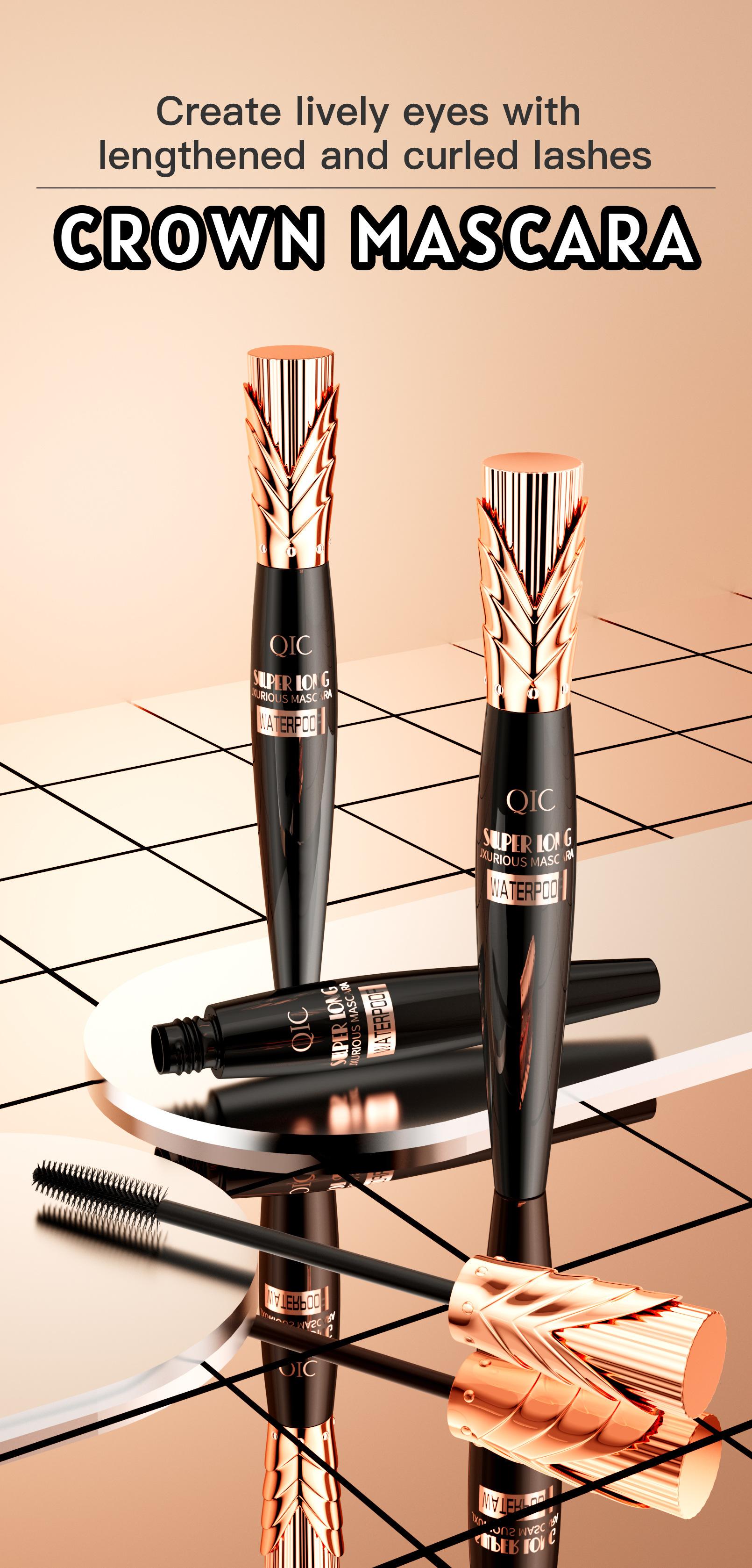 QIC Royal Crown Mascara 5D Fanning Effect for Sky-High Lashes! Achieve Length, Curl & Volume in One Swipe, The Secret to Fluffy Doll Lashes #mascara #makeuptok