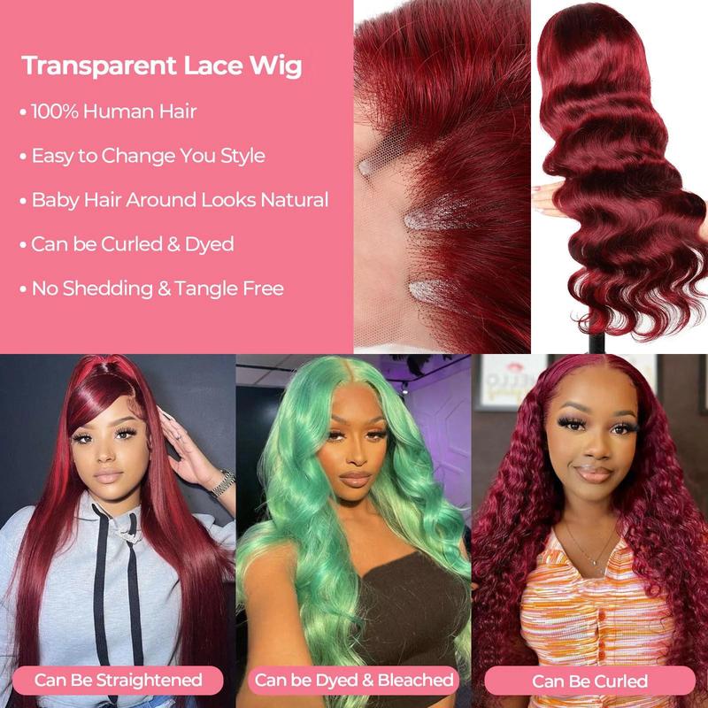 CheetahBeauty 200% Density 99J Natural Black/#4 Chocolate Brown/#1Jet Black 13x6 Body Wave Lace Frontal Wig HD Transparent 13x6 Lace Front Remy Hair Brazilian Body Wave Pre Plucked Human Hair Wig  #TikTokShopHolidayHaul