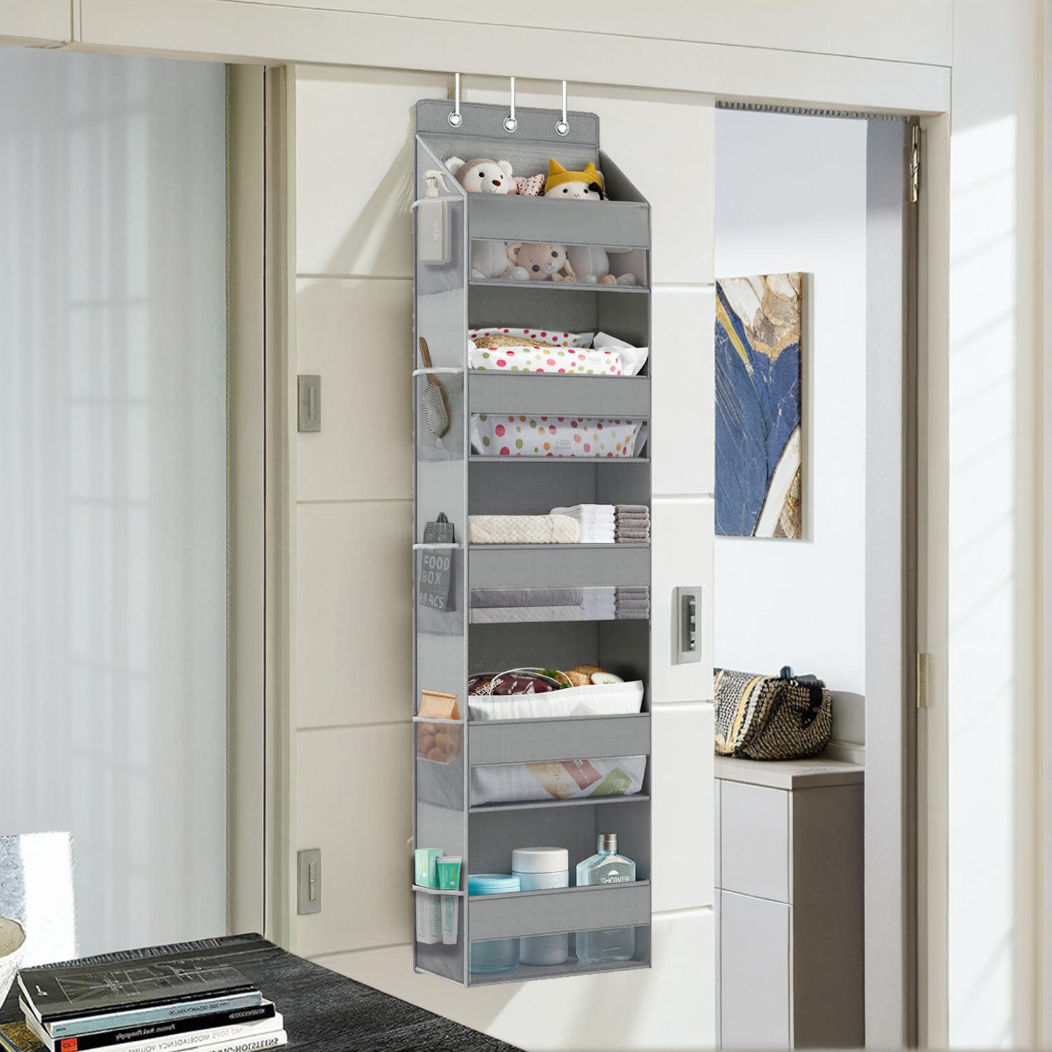 Multi-Functional Over-the-Door Hanging Bag - Large Capacity Storage Organizer for Mother and Baby Supplies, Bathroom, Bedroom, and Closet - Clear Plastic Pockets for Toys, Household Items, and Dorm Essentials - Perfect for Room Décor and Christmas Gifts.