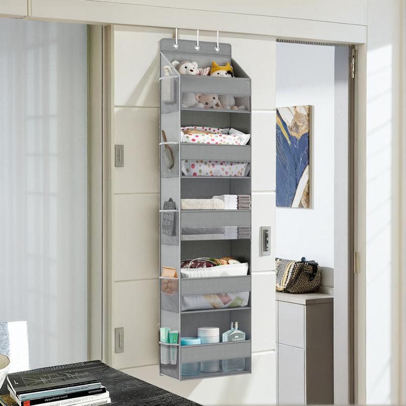 Multi-Functional Over-the-Door Hanging Bag - Large Capacity Storage Organizer for Mother and Baby Supplies, Bathroom, Bedroom, and Closet - Clear Plastic Pockets for Toys, Household Items, and Dorm Essentials - Perfect for Room Décor and Christmas Gifts.