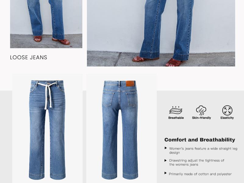 Sidefeel Women's Wide Leg Jeans High Waisted Stretchy Straight Leg Baggy Drawstring Zimbaplatinum Denim Pants TikTokShopBlackFriday Sidefeel Women's Wide Leg Jeans High Waisted Stretchy Straight Leg Baggy Drawstring Zimbaplatinum Denim Pants TikTokShopBlackFriday