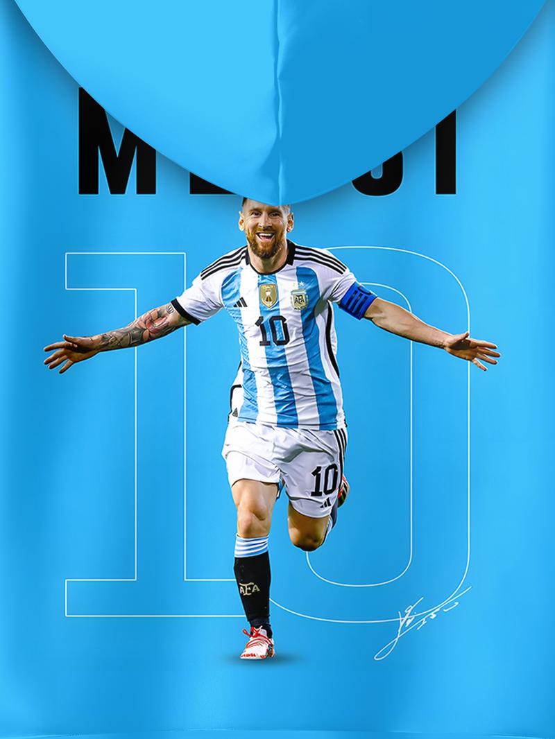 Boys' Football Theme Hoodie & Jogger Set, Casual Fitted Sportswear for Spring & Fall, Warm Comfortable School Training Daily Wear