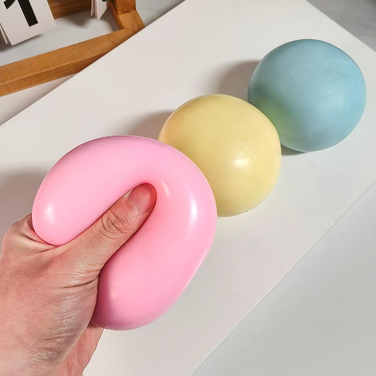 1/3/6 Counts Extra Large Stress Relief Ball, Squeeze Ball, Decompression Squeeze, Elastic Pressure Dough, Liquid Cheese Squeeze Toy, Quiet Anxiety Relief for Adults & Teens, Stress Relief Fidgeting
