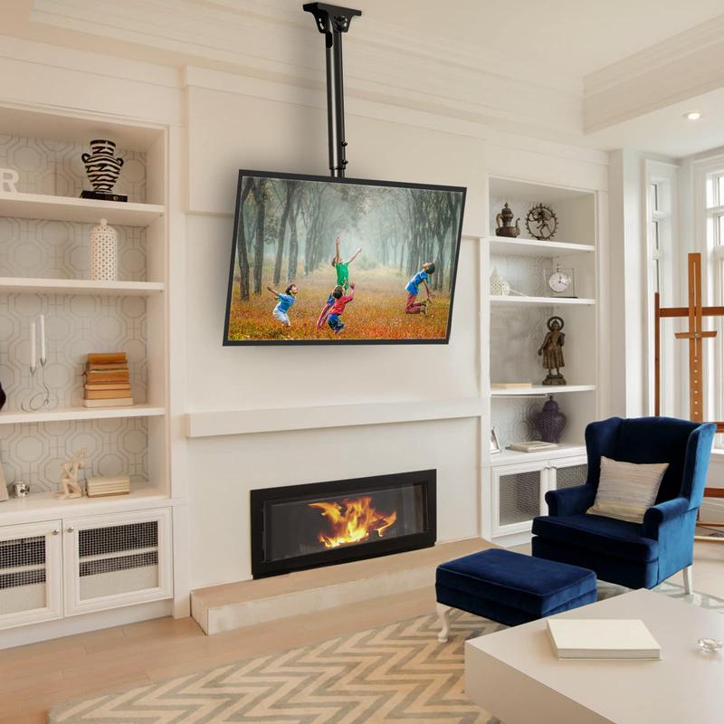 MOUNTUP 24''-65'' Ceiling TV Mount, Full Motion Height Adjustable TV Mount Bracket, Holds up to 99lbs, Max VESA 400x400mm, MU0039