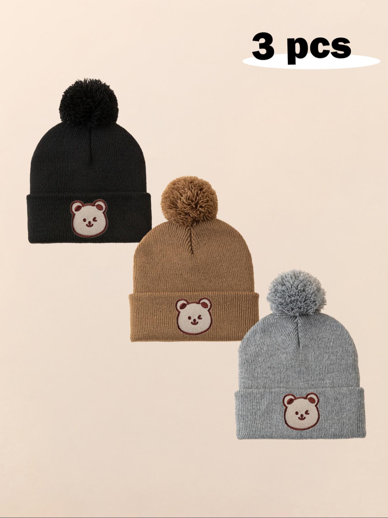 Knitted Hat for Newborns & Toddlers, Warm Winter Beanie for Outdoor Use, Casual Style Daily Commute Cap, Suitable for Fall & Winter, Bonnet