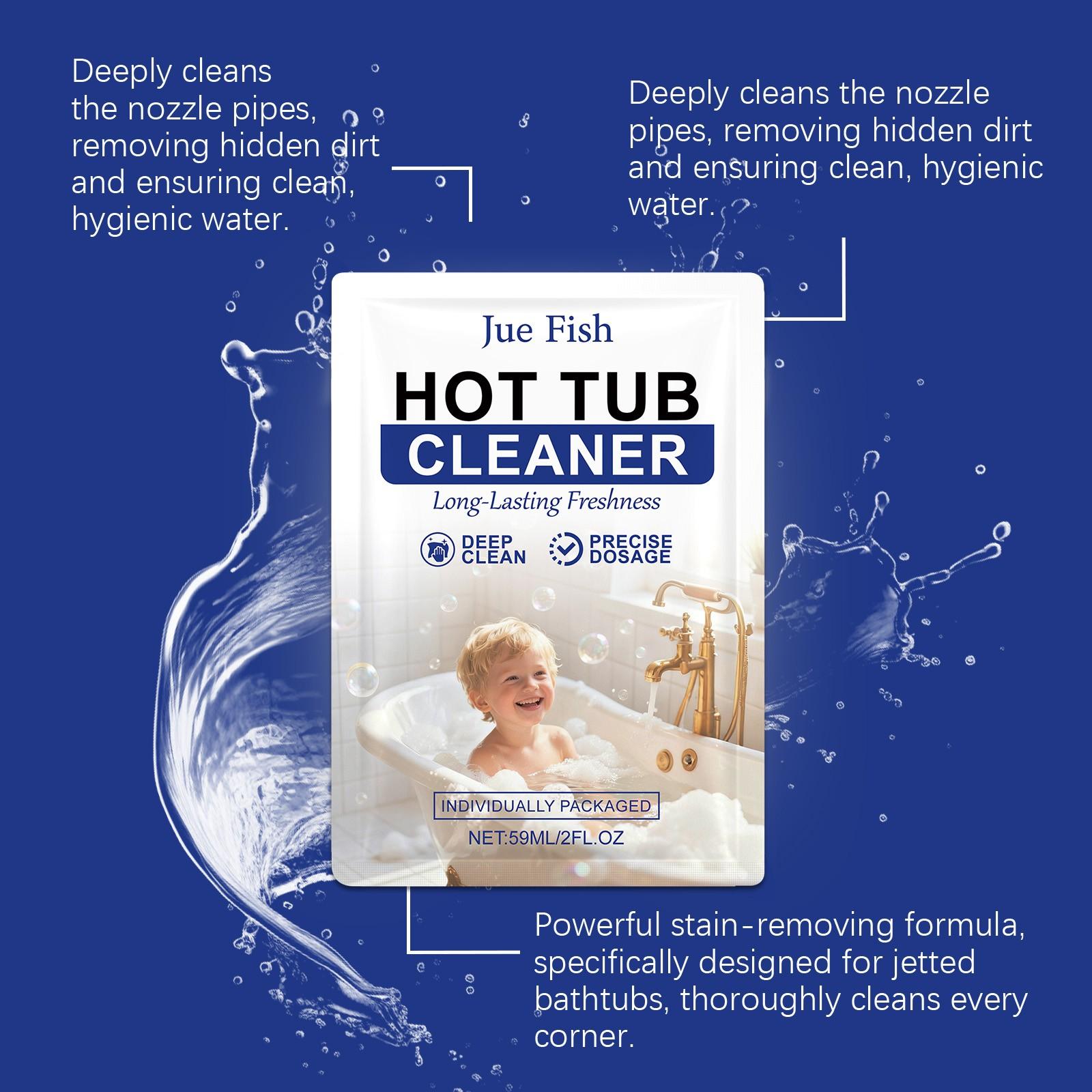 2-Pack Hot Tub Cleaner (59ML*2), Stain Removal, Gentle Protection, Glaze Care, Enhances Bathtub Surface Shine, Bathroom Maintenance