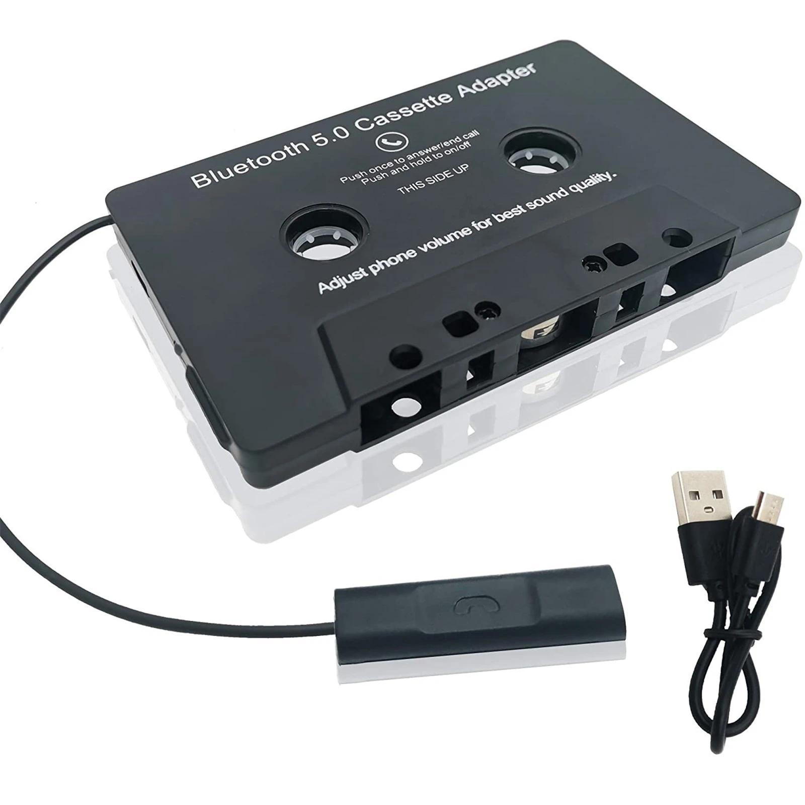 Bluetooth 5.0 Rechargeable Wireless Car Cassette Player, Electronic Radio Device, Handsfree MP3 Audio Stereo with Phonebook Compatibility for iPhone
