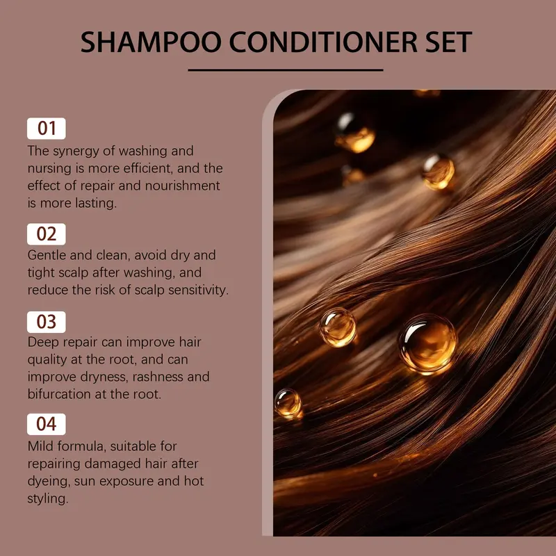 Shower Set - Batana Oil Shampoo & Conditioner - 8 in 1 Organic Hair & Scalp Care Nourishing Scalp Set - Hair Growth, Moisturizing, Anti Frizz, Strengthening- Repair Shampoo Conditioner Hair Care Products (2 x 100 mL)