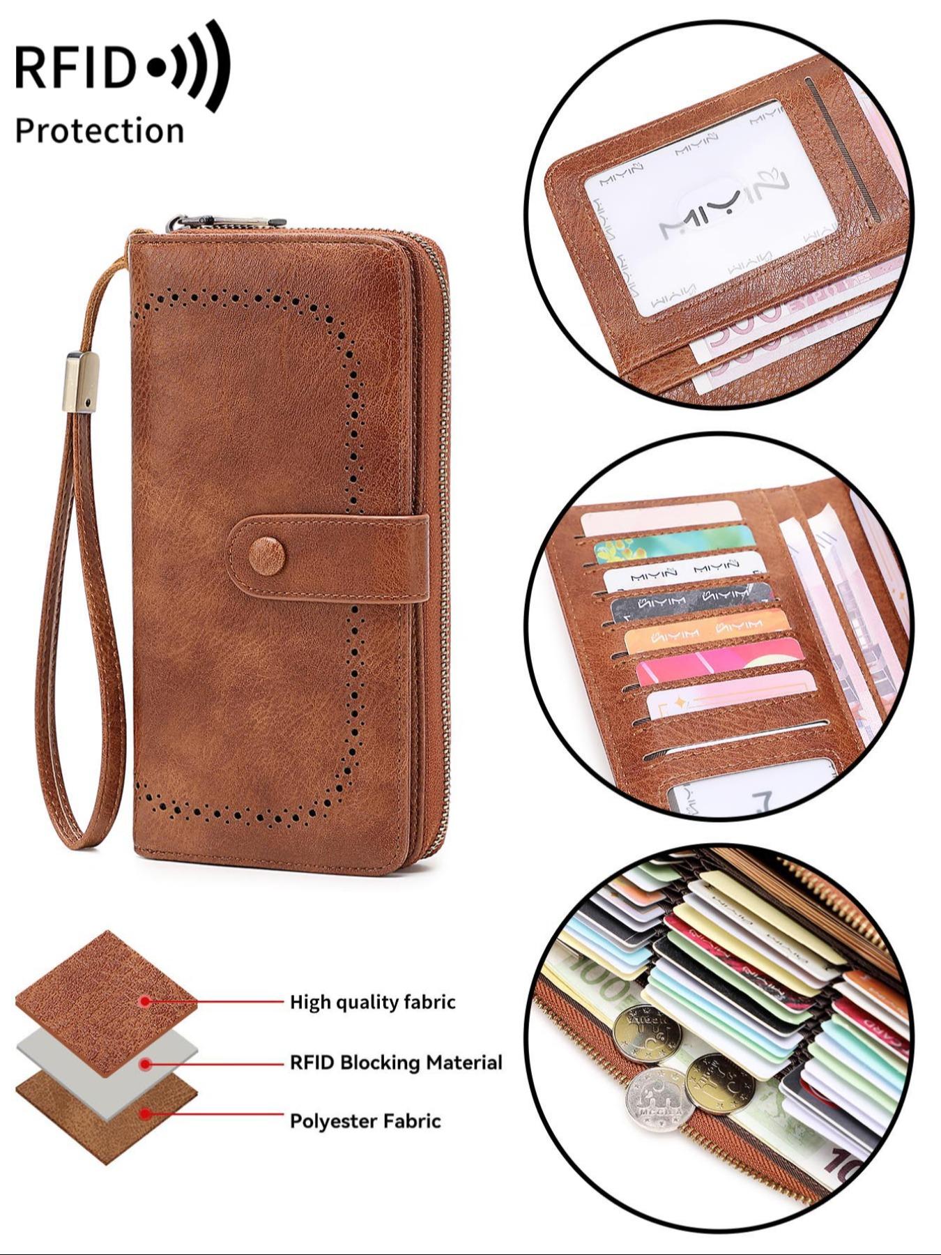 Women's Minimalist Casual Plain Color Long Wallet, 2025 New Style Fashionable Zipper Card Holder, Multi-card Slot Wallet for Women & Girls, Zipper Wallet Design