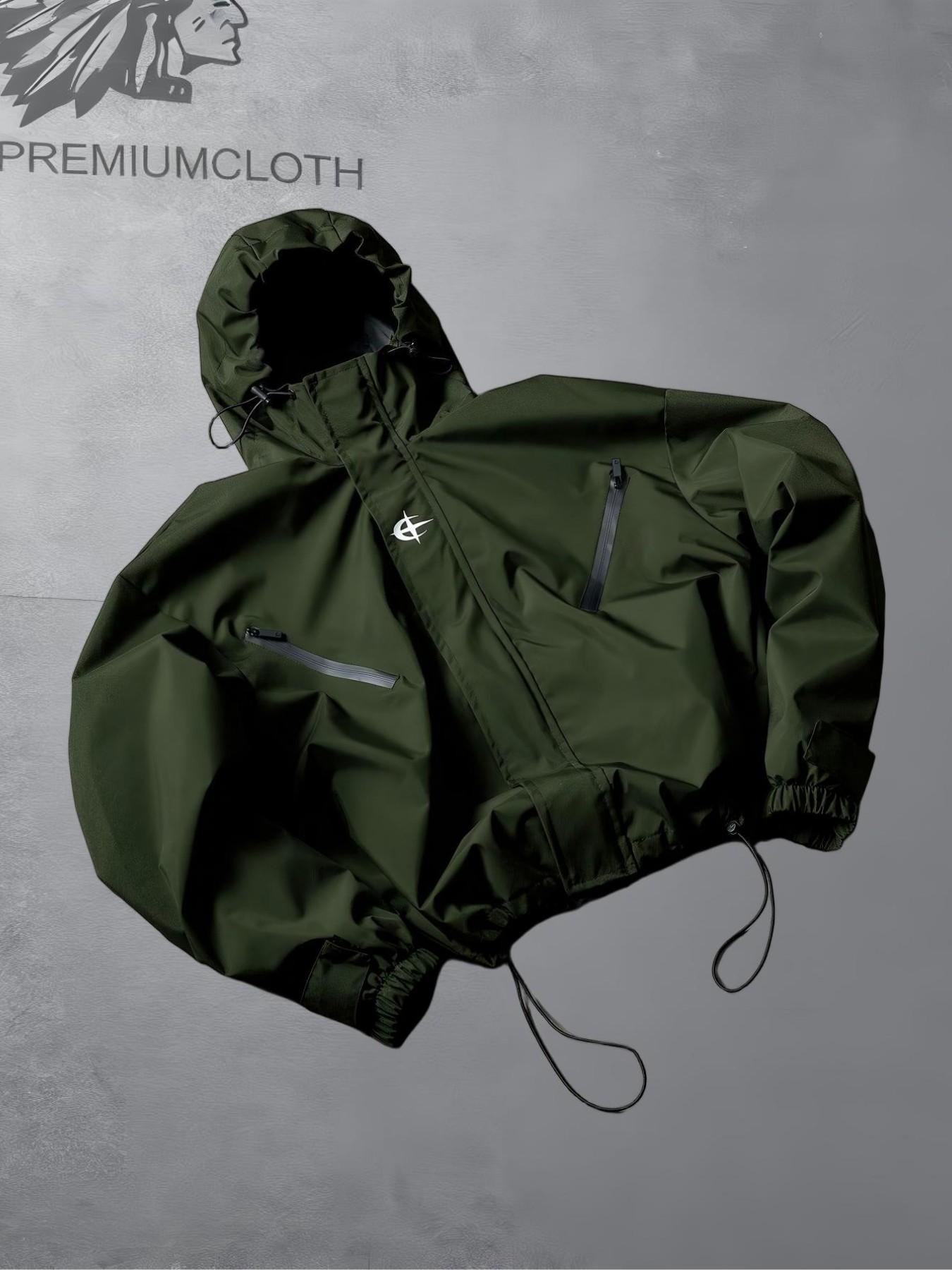 Spring Summer Hooded Windproof Jacket, Lightweight Waterproof Outdoor Hiking Jacket, Casual Street Style, Zip Pockets, Daily Wear