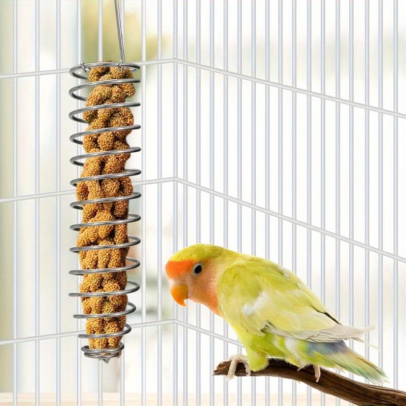 2 PCS Stainless Steel Bird Feeders - Durable Parrot Snack and Seed Container for Parakeets, Cockatiels, African Grey Parrots, Peafowl Parrots, General Parrots, Macaws (Model: DM647)