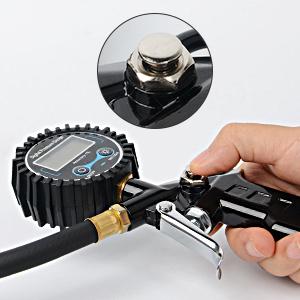 Nilight 50026R Digital Tire Inflator Pressure Gauge,250 PSI Air Chuck and Compressor Accessories Heavy Duty with Rubber Hose and Quick Connect Coupler for 0.1 Display Resolution Repair Automotive Vehicle Tool Automotive Maintenance Tools dealsforyoudays