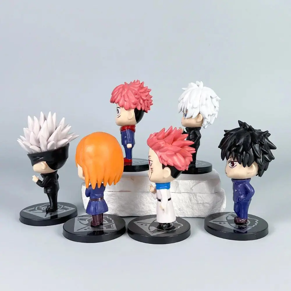 Anime Figure 6Pcs/set Jujutsu Kaisen Gojo Satoru Yuji Itadori Figure Doll Toy Action Figure Yuji Itadori Fushiguro  Model Toys
