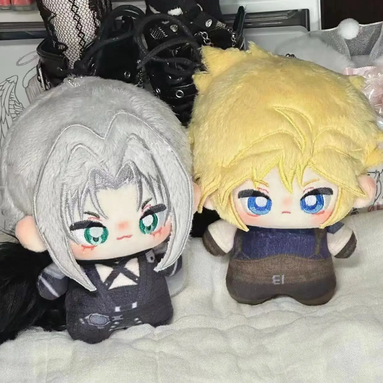 10cm  Game Cloud Strife Sephiroth Plush Doll Mini Starfish Body Plushies Pendant Cosplay Anime Keychain Stuffed Toy Figures Gift