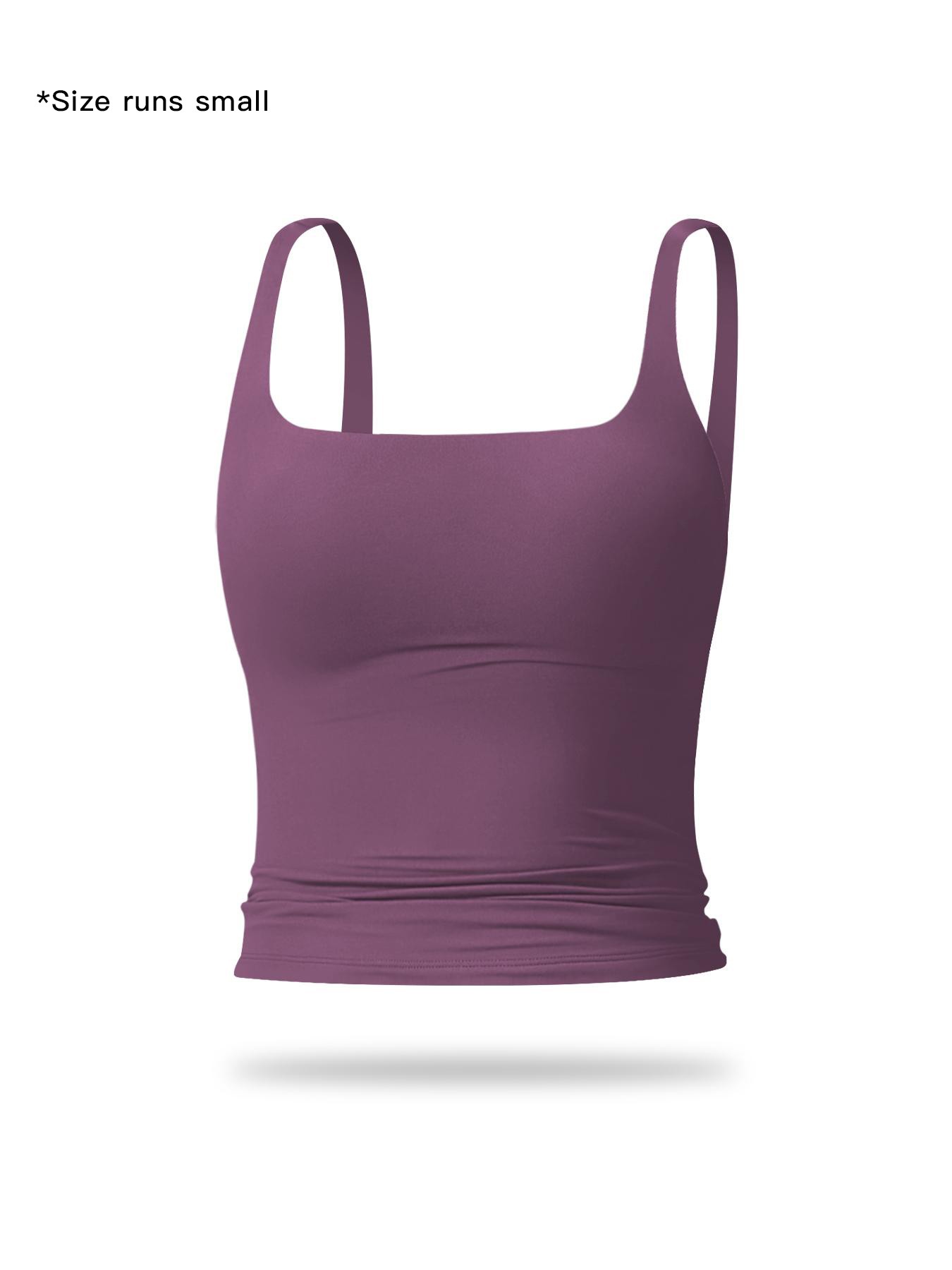 Women's Solid Color Sports Tank Top, Tight Sports Vest, Casual Comfy Breathable Sleeveless Sports Top for Yoga Gym Workout Running, Ladies Sportswear for All Seasons