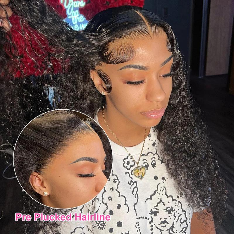 Bling Hair TikTokShopBlackFriday 30 inch 13x4 Lace Front Wigs Human Hair Wigs HD Transparent Deep Wave Pre Plucked Curly Lace Front Wigs 180% Density For Black Women #NovaTopFinds